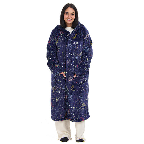 Snuggs Blanket Robe Dark Blue Space